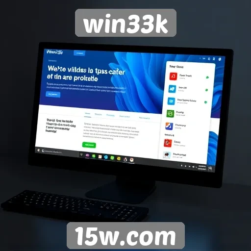 Análise da interface do usuário do site win33k